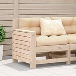 vidaXL Canapé de jardin accoudoir avec coussin bois massif de pin