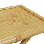 vidaXL Ensemble de bistro pliante 3 Pièces et coussins gris foncé bambou
