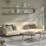 vidaXL Canapé-lit à 2 places crème velours