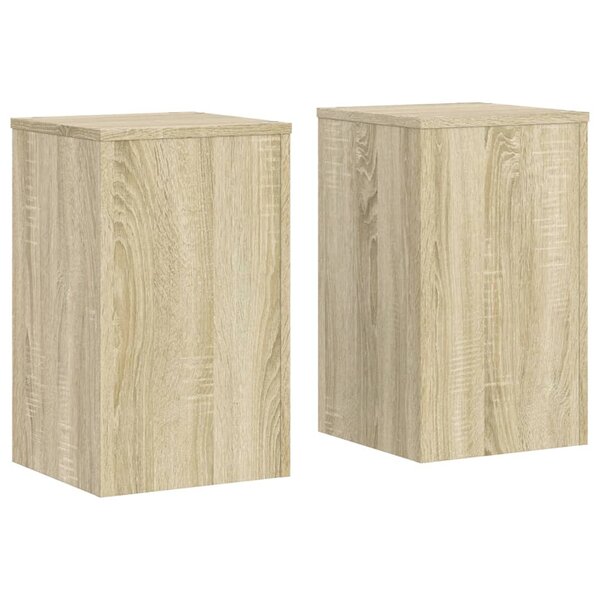 vidaXL Supports pour plantes 2 Pièces chêne sonoma bois d'ingénierie