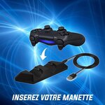 Station de recharge pour 2 manettes PS4 Subsonic