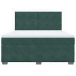 vidaXL Sommier à lattes de lit et matelas Vert foncé 180x200cm Velours
