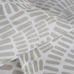 Parure de lit - 260 x 240 cm -Beige Motif Ethnique