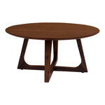 Table basse placage de noyer Ø 75 x 36 cm