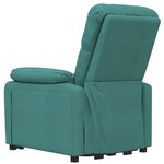 vidaXL Fauteuil inclinable électrique Vert foncé Tissu