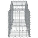 vidaXL Paniers à gabions arqués 15 Pièces 200x50x60/80 cm fer galvanisé