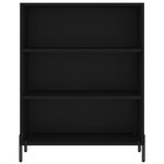 vidaXL Buffet haut Noir 69 5x34x180 cm Bois d'ingénierie