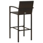 vidaXL Ensemble de bar d'extérieur 5 Pièces accoudoir Poly rotin Marron