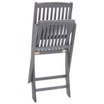 vidaXL Chaises pliables d'extérieur lot de 6 et coussins Bois d'acacia
