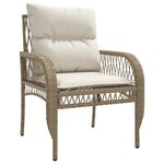 vidaXL Salon de jardin avec coussins 4 Pièces beige résine tressée
