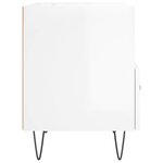 vidaXL Table de chevet blanc brillant 40x35x47 5 cm bois d’ingénierie