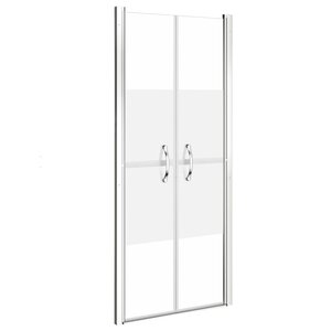 vidaXL Porte de douche ESG demi-dépoli 91x190 cm