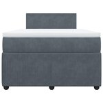 vidaXL Sommier à lattes de lit et matelas gris foncé 120x190cm velours