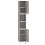 vidaXL Armoire de bain sonoma gris 30x30x190 cm bois d'ingénierie