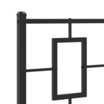 vidaXL Cadre de lit métal avec tête de lit noir 107x203 cm
