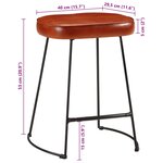vidaXL Tabourets de bar lot de 2 marron foncé 40x29 5x53 cm