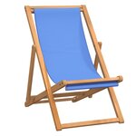 vidaXL Chaise de terrasse Teck 56x105x96 cm Bleu