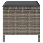 Ensemble de salle à manger de jardin 4 pièces avec coussins gris en poly rotin et acacia