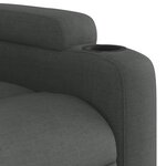 vidaXL Fauteuil inclinable électrique Gris foncé Tissu