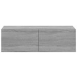 vidaXL Meubles TV muraux 4 Pièces sonoma gris 100x30x30 cm