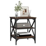 vidaXL Table d'appoint Chêne marron 40x42x50 cm Bois d'ingénierie