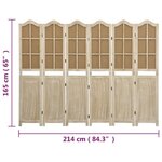 vidaXL Cloison de séparation 6 panneaux Marron 214x165 cm Tissu