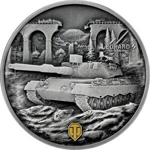 Pièce de monnaie en Argent 2 Dollars g 31.1 (1 oz) Millésime 2025 Armored Vehicles LEOPARD