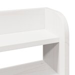 vidaXL Cadre de lit sans matelas blanc 135x190 cm bois de pin massif