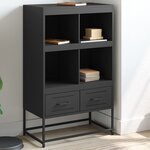 vidaXL Buffet haut noir 68 5x39x111 5 cm acier laminé à froid