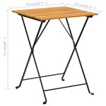 vidaXL Table de bistro 55x54x71 cm Bois d'acacia massif