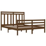 vidaXL Cadre de lit Marron miel Bois massif 160x200 cm