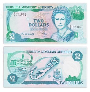 Billet de Collection 2 dollars 1997 Bermudes - Neuf - P40Ab
