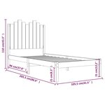 vidaXL Cadre de lit Blanc Bois de pin massif 100x200 cm