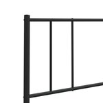 vidaXL Tête de lit métal noir 100 cm