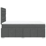 vidaXL Sommier à lattes de lit avec matelas Gris foncé 120x200cm Tissu