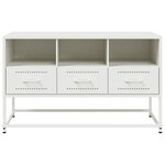 vidaXL Meuble TV blanc 100 5x39x60 5 cm acier