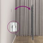 vidaXL Tête de lit murale Gris 166x3x91 5 cm Bois massif de pin