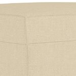 vidaXL Ensemble de canapés 3 Pièces avec coussins crème tissu