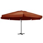 vidaXL Parasol d'extérieur avec mât en aluminium 600 cm Terre cuite