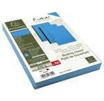 Paquet De 100 Couvertures Grain Cuir Pour Reliure A4 - Bleu - Exacompta