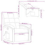 vidaXL Fauteuil de massage inclinable Noir Tissu