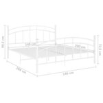 vidaXL Cadre de lit sans matelas blanc métal 140x200 cm