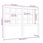 vidaXL Tête de lit 140 5x4x100 cm Bois massif de pin