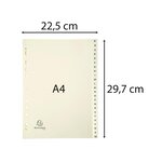 Intercalaires Imprimés Carte Peau 155g 24 Positions De A À Z - A4 - Ivoire - X 10 - Exacompta