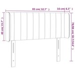 vidaXL Tête de lit à LED Taupe 83x16x78/88 cm Tissu