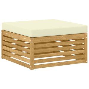 vidaXL Pouf d'Extérieur Bois d'Acacia Massif Blanc