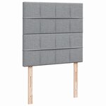 vidaXL Sommier à lattes de lit avec matelas Gris clair 90x200 cm Tissu