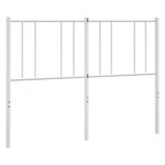vidaXL Tête de lit métal blanc 135 cm
