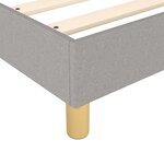 vidaXL Cadre de lit Gris clair 140x190 cm Tissu