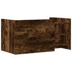 vidaXL Table basse chêne fumé 100x50x50 cm bois d'ingénierie